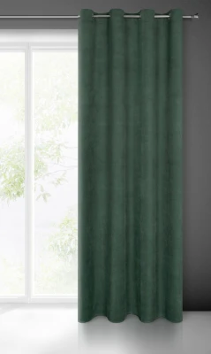 ZASŁONA PRZELOTKI WELUR VELVET 140X250 CM ZIELONA