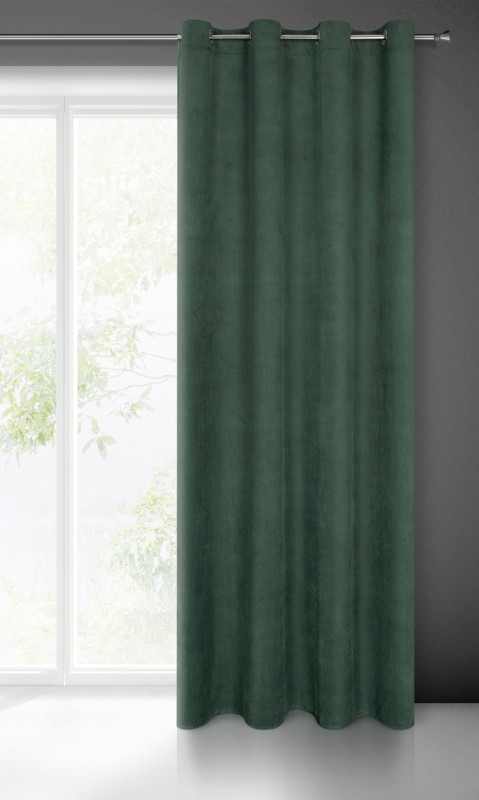 ZASŁONA PRZELOTKI WELUR VELVET 140X250 CM ZIELONA