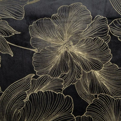 ZASŁONA WELUR VELVET PRZELOTKI 140X250 CM CZARNA