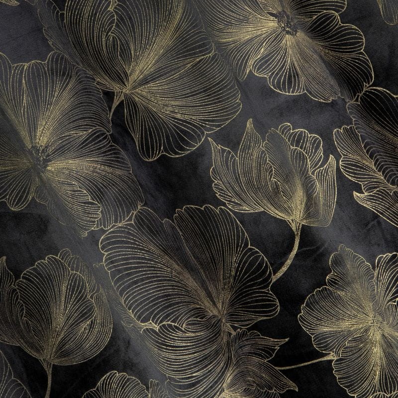 ZASŁONA WELUR VELVET PRZELOTKI 140X250 CM CZARNA
