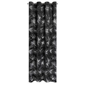 ZASŁONA WELUR VELVET PRZELOTKI 140X250 CM CZARNA