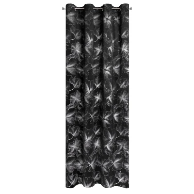 ZASŁONA WELUR VELVET PRZELOTKI 140X250 CM CZARNA