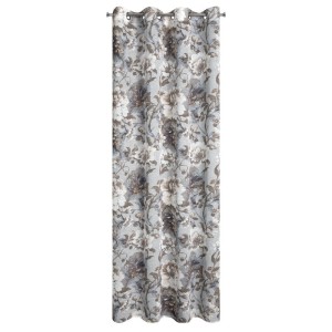Zasłona w stylu eco z NADRUKIEM 140X250 CM BIAŁA