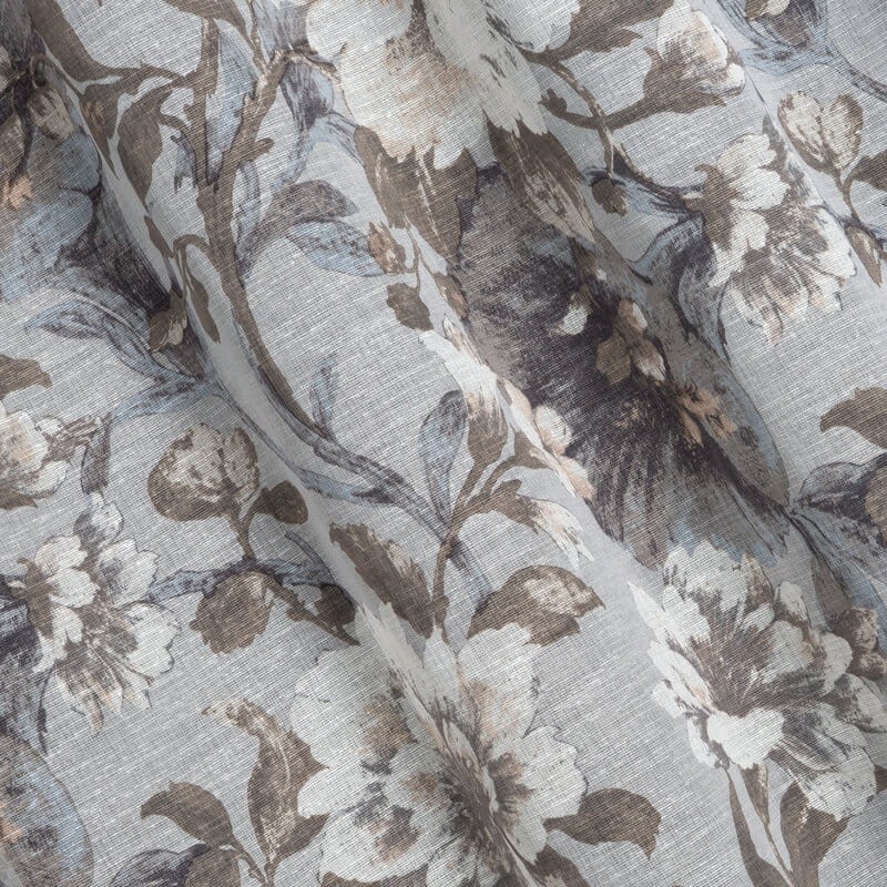 Zasłona w stylu eco z NADRUKIEM 140X250 CM BIAŁA