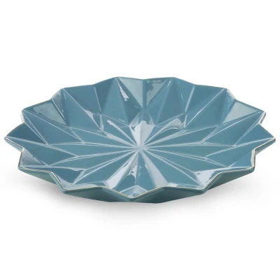 PATERA TACA TALERZ DEKORACYJNY 33X33X4CM NIEBIESKI
