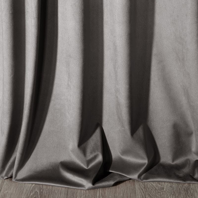 Zasłona welurowa welwetowa NA TAŚMIE 140X300 SZARA