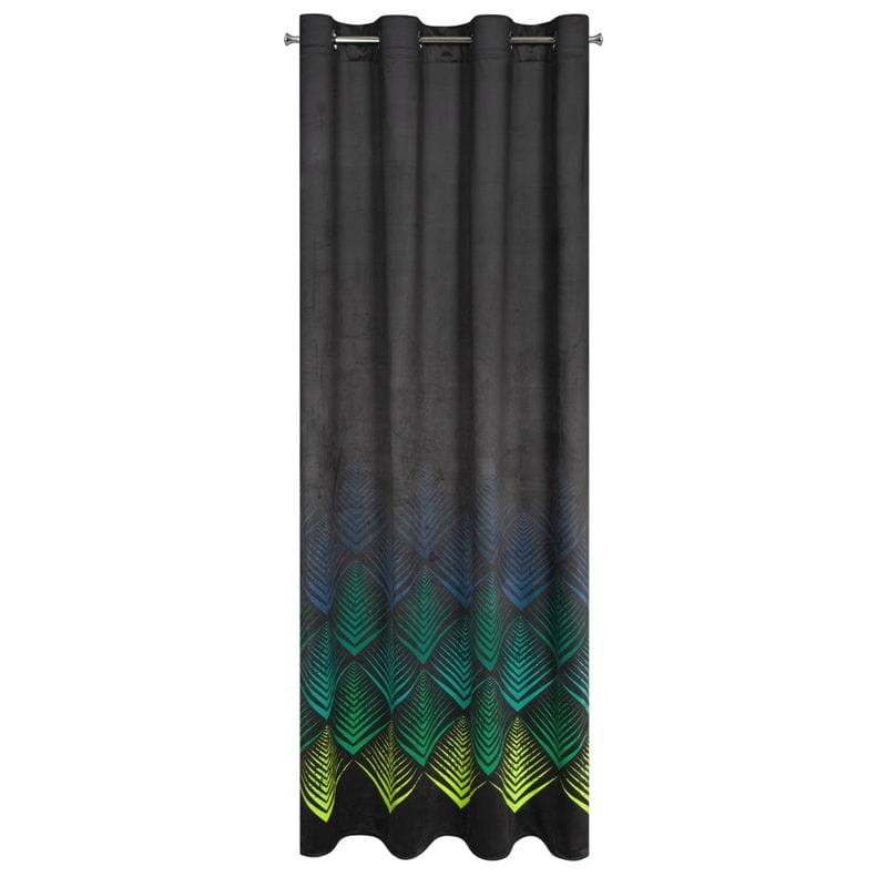 ZASŁONA PRZELOTKI W ROMBY WELUROWA140X250 CZARNA