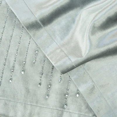 OBRUS BIEŻNIK WELUR VELVET GLAMOUR 35X220 SREBRNY