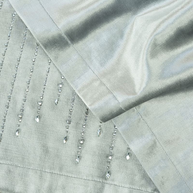 OBRUS BIEŻNIK WELUR VELVET GLAMOUR 35X220 SREBRNY