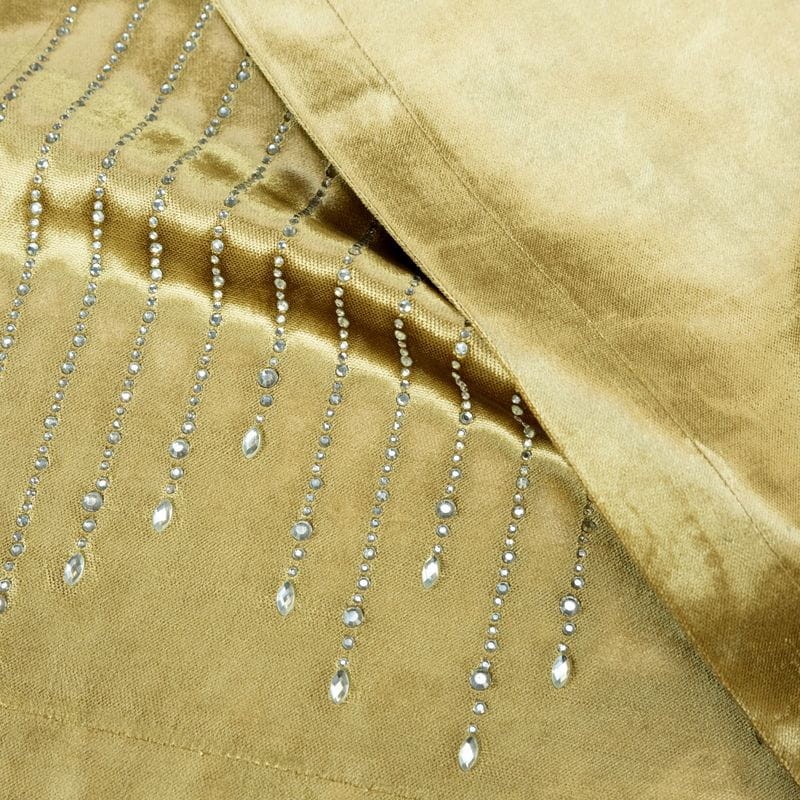 OBRUS BIEŻNIK WELUR VELVET GLAMOUR 35X220CM ZŁOTY
