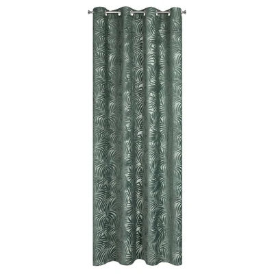 ZASŁONA PRZELOTKI LIŚCIE PALMY 140X250 MIĘTOWA