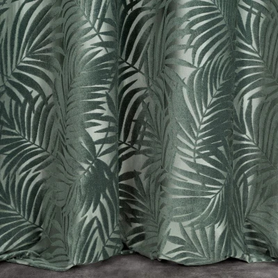 ZASŁONA PRZELOTKI LIŚCIE PALMY 140X250 MIĘTOWA