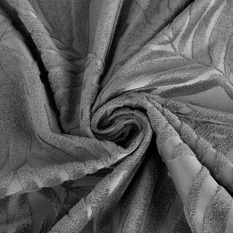 ZASŁONA TŁOCZONA PRZELOTKI LIŚCIE 140X250 CM SZARA