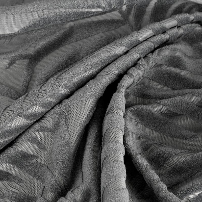 ZASŁONA TŁOCZONA PRZELOTKI LIŚCIE 140X250 CM SZARA