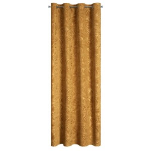 ZASŁONA TŁOCZONA PRZELOTKI LIŚCIE 140X250 CM ZŁOTA