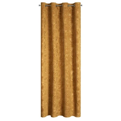 ZASŁONA TŁOCZONA PRZELOTKI LIŚCIE 140X250 CM ZŁOTA