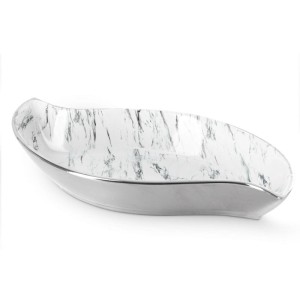PATERA DEKORACYJNA MISA KROPLA 36X19X6 CM BIAŁA
