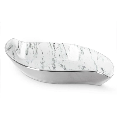 PATERA DEKORACYJNA MISA KROPLA 36X19X6 CM BIAŁA