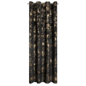 ZASŁONA WELUR VELVET NA PRZELOTKACH 140X250 CZARNA