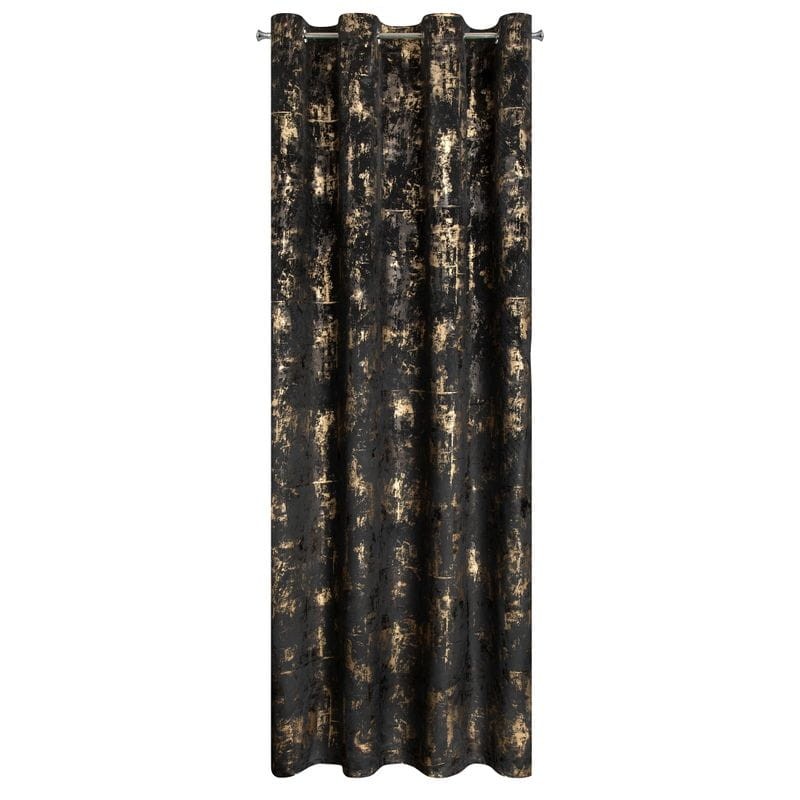 ZASŁONA WELUR VELVET NA PRZELOTKACH 140X250 CZARNA