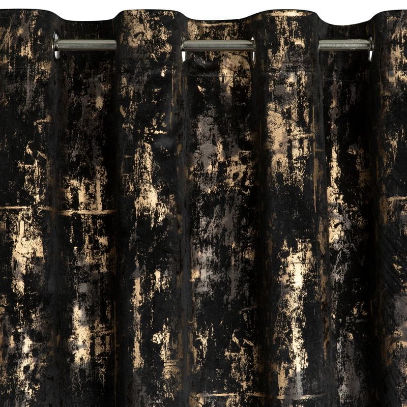 ZASŁONA WELUR VELVET NA PRZELOTKACH 140X250 CZARNA