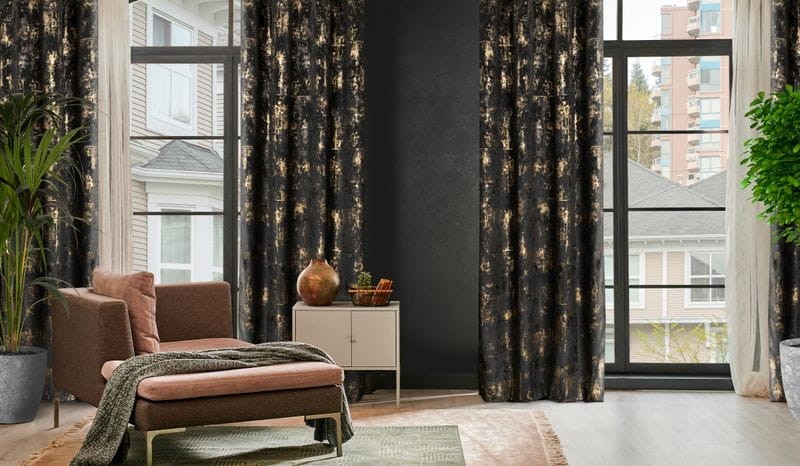 ZASŁONA WELUR VELVET NA PRZELOTKACH 140X250 CZARNA