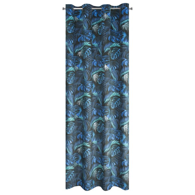 ZASŁONA NA PRZELOTKACH W LIŚCIE 140X250 NIEBIESKA