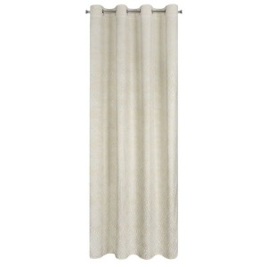 ZASŁONA WELUR PRZELOTKI TŁOCZONA 140X250 KREMOWA