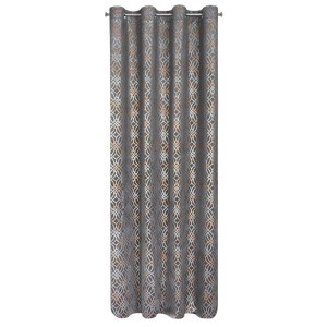 ZASŁONA WELUR PRZELOTKI TŁOCZONA 140X250 SZARA
