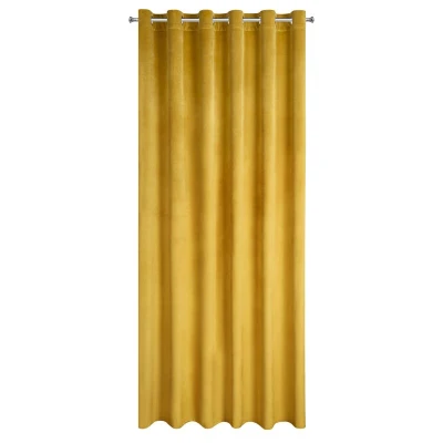 ZASŁONA welurowa Velvet Welwet 215X250 CM Musztardowa