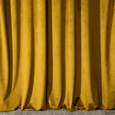 ZASŁONA welurowa Velvet Welwet 215X250 CM Musztardowa