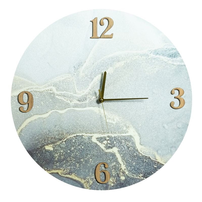 ZEGAR ŚCIENNY NA ŚCIANĘ NOWOCZESNY 60X5X60 SREBRNY
