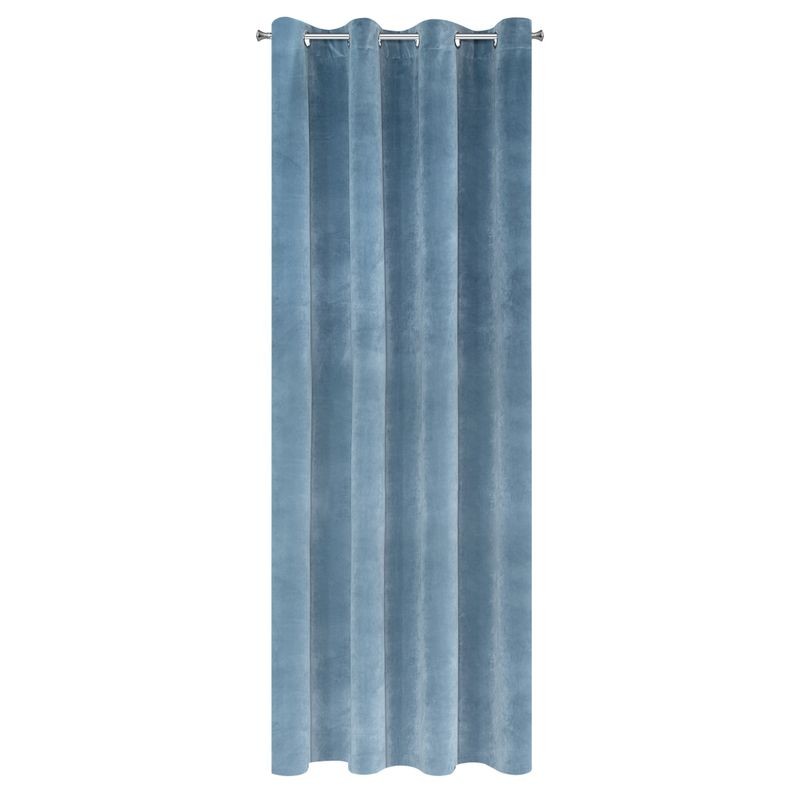 zasłona MIĘCIUTKI WELWET kółka 140X250 CM NIEBIESKA