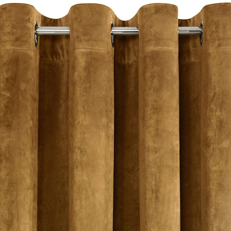 zasłona MIĘCIUTKI WELWET kółka140X250 CM ZŁOTY