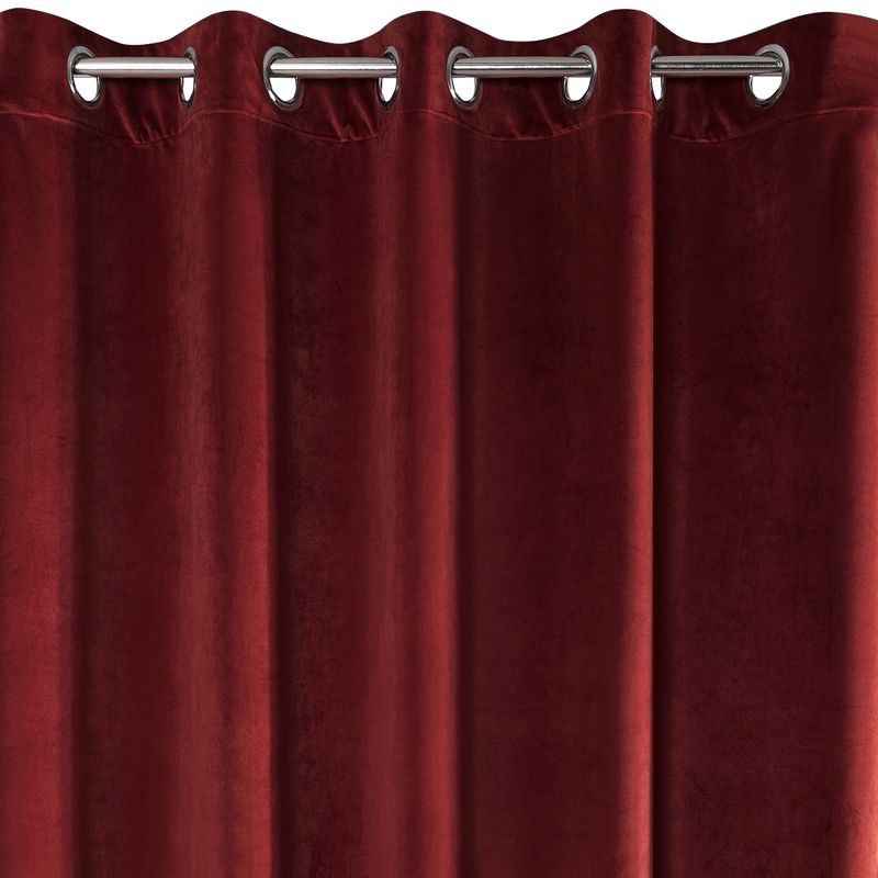 ZASŁONA welwet welur velvet kółka 140X250 BORDOWA