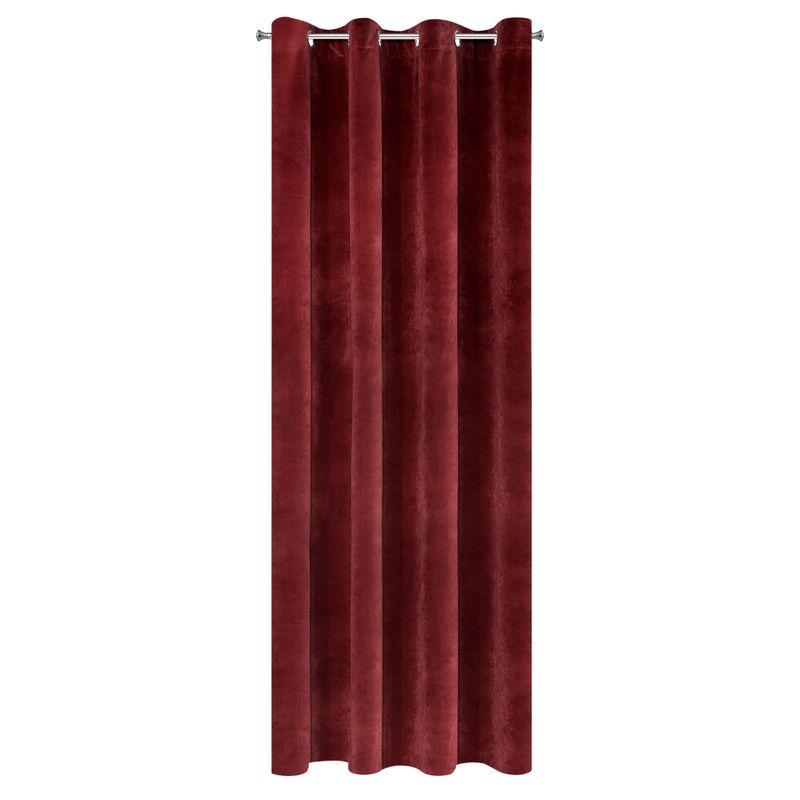 ZASŁONA welwet welur velvet kółka 140X250 BORDOWA