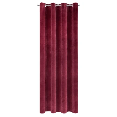 ZASŁONA welwet welur velvet kółka 140X250 BORDOWA