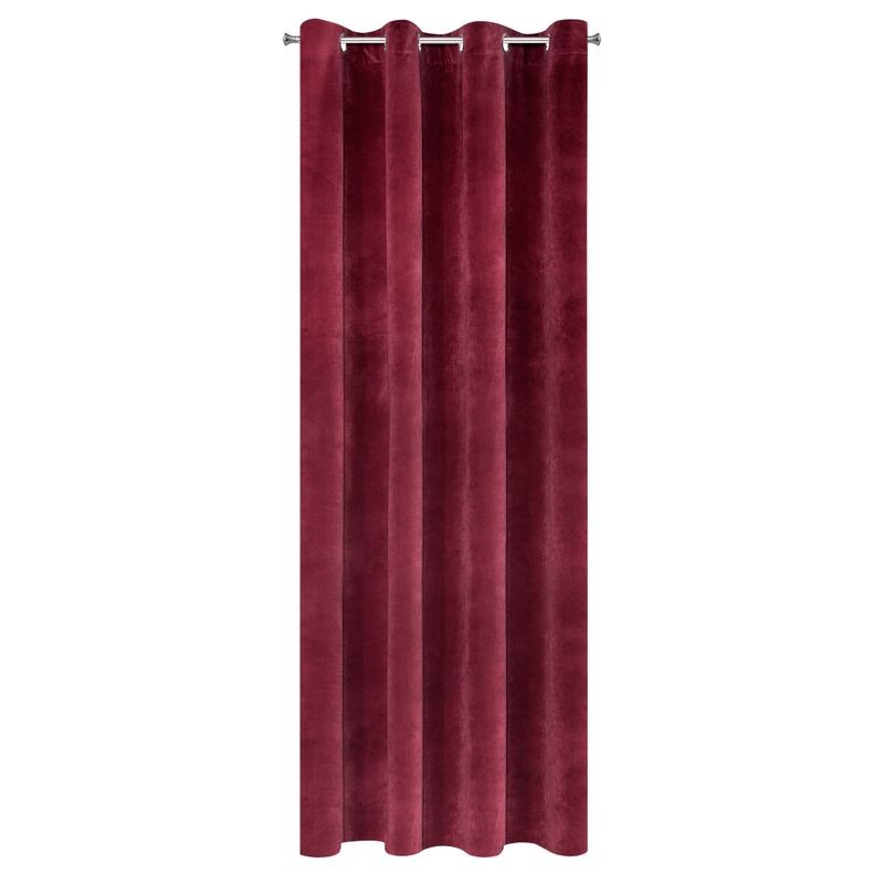 ZASŁONA welwet welur velvet kółka 140X250 BORDOWA