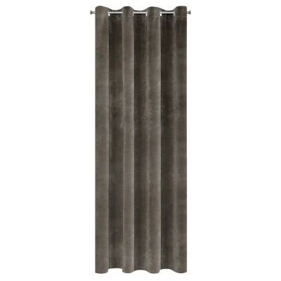 ZASŁONA welwet welur velvet kółka 140X250 GRAFITOWA