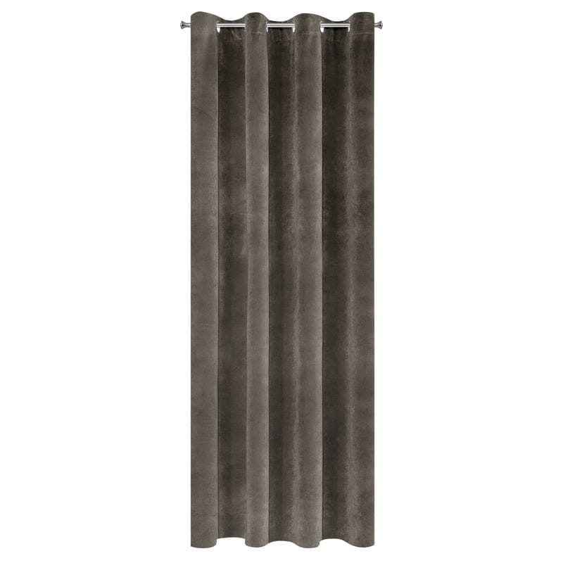 ZASŁONA welwet welur velvet kółka 140X250 GRAFITOWA