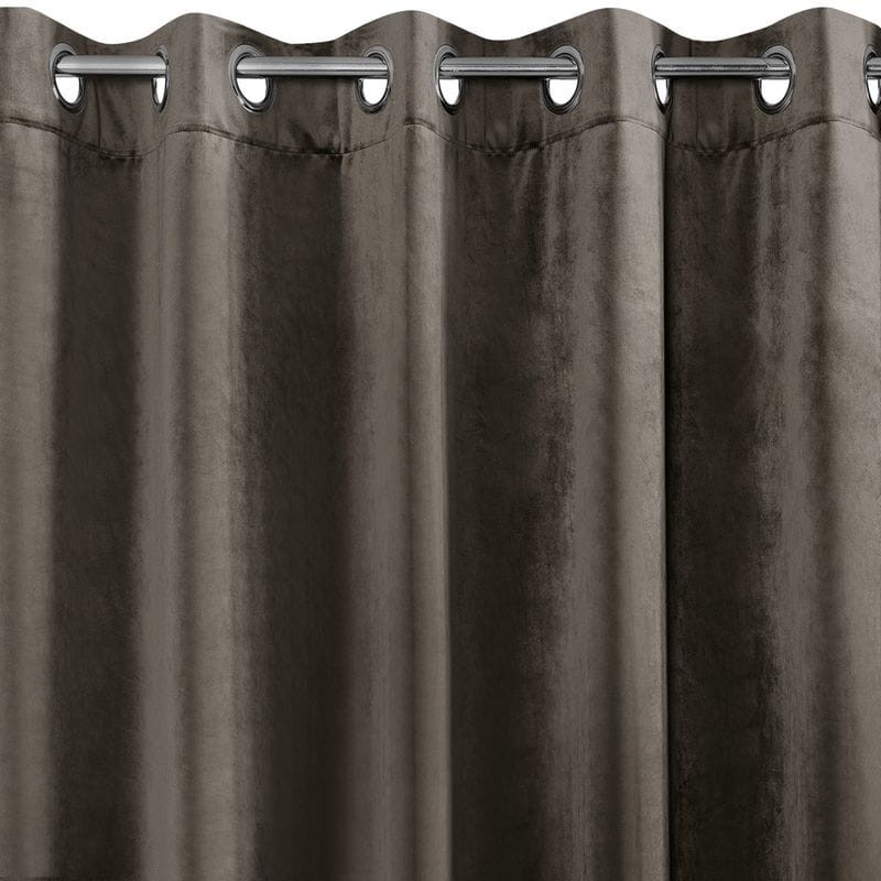 ZASŁONA welwet welur velvet kółka 140X250 GRAFITOWA