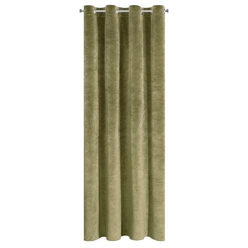 ZASŁONA welwet welur velvet kółka 140X250 OLIWKOWA