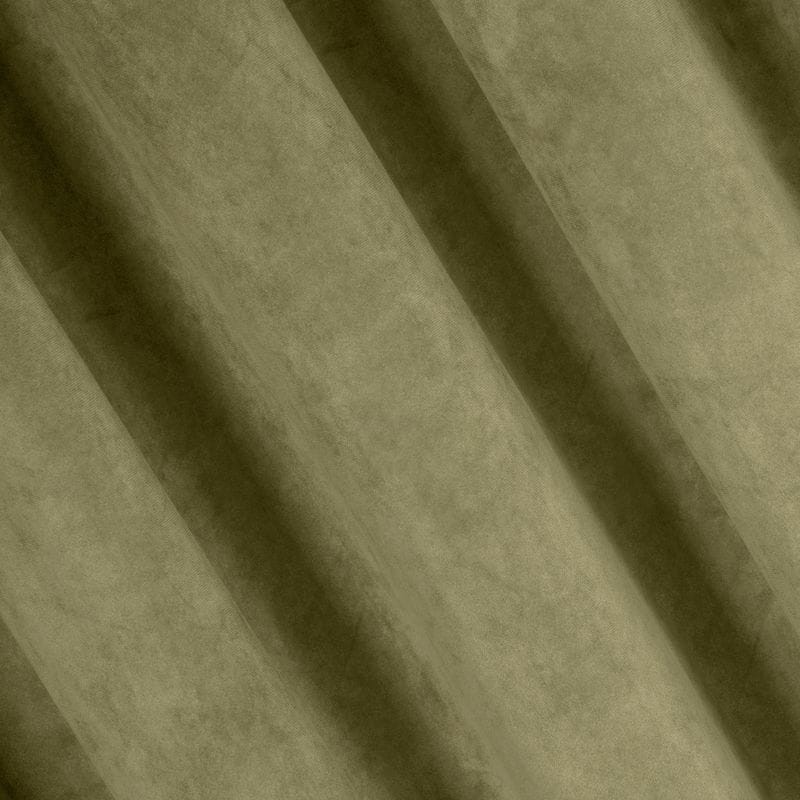 ZASŁONA welwet welur velvet kółka 140X250 OLIWKOWA