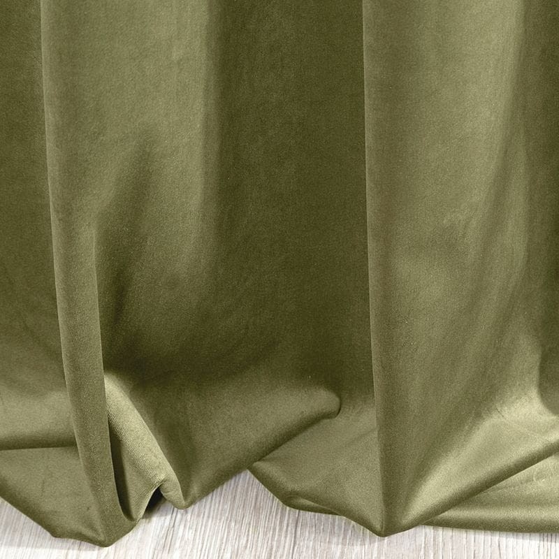 ZASŁONA welwet welur velvet kółka 140X250 OLIWKOWA