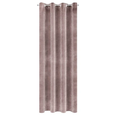 ZASŁONA welwet welur velvet kółka 140X250 PUDROWA