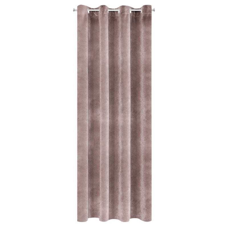 ZASŁONA welwet welur velvet kółka 140X250 PUDROWA