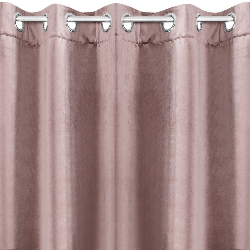 ZASŁONA welwet welur velvet kółka 140X250 PUDROWA