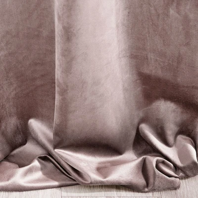 ZASŁONA welwet welur velvet kółka 140X250 PUDROWA
