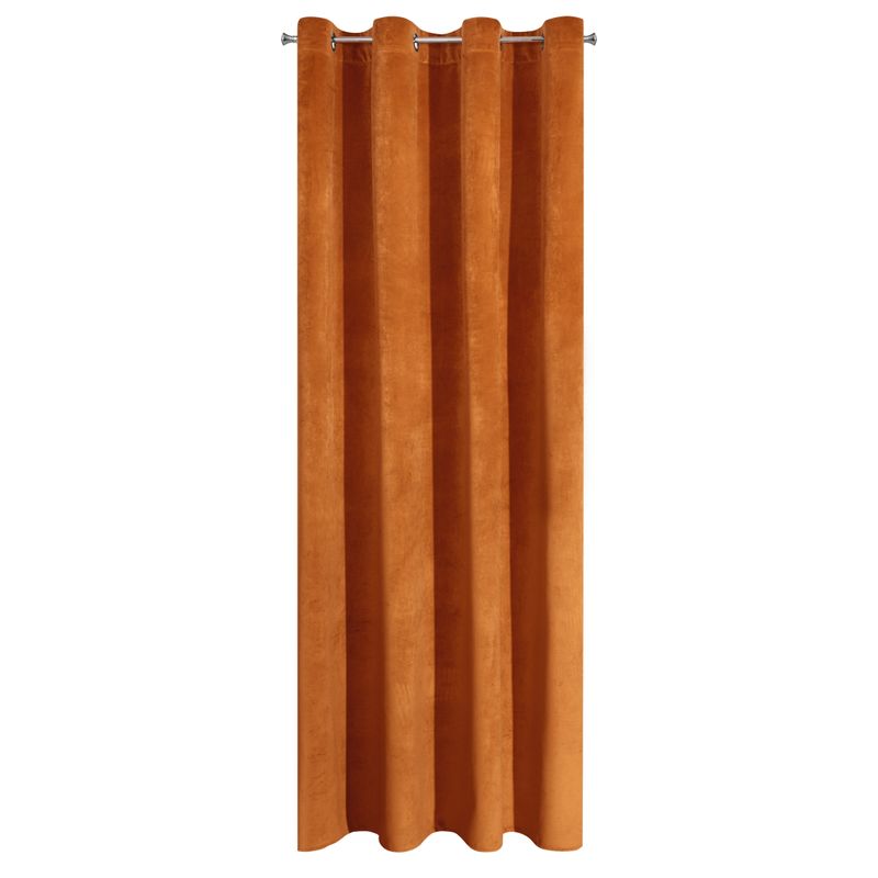 ZASŁONA welwet welur velvet kółka 140X250 RUDA