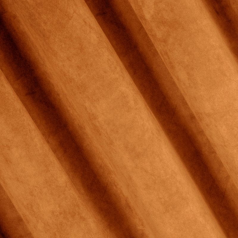 ZASŁONA welwet welur velvet kółka 140X250 RUDA